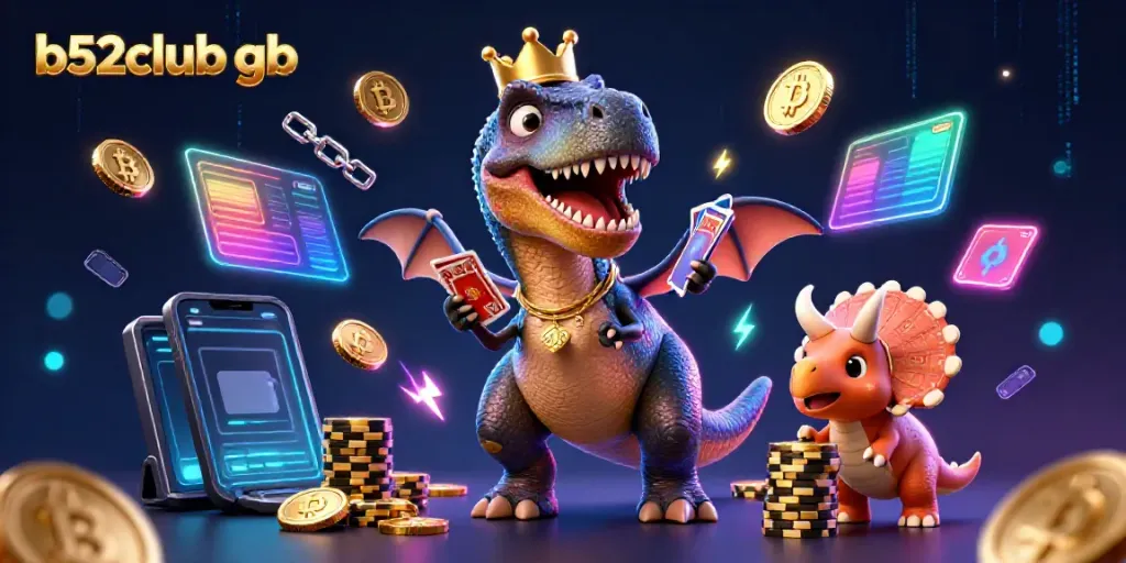 Experience thrilling gameplay at b52club gb with unique characters engaging in casino action.