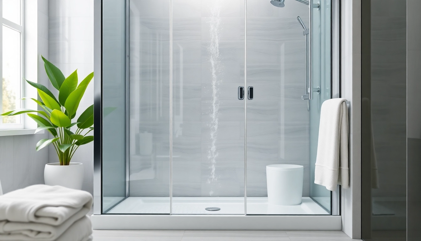 duschkabine 80x80 mit eleganten Details in einem modernen Badezimmer präsentieren
