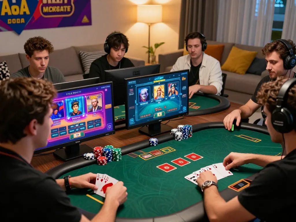 Rikvip players enjoying an exciting gaming session in a dynamic online gambling environment featuring vibrant graphics.