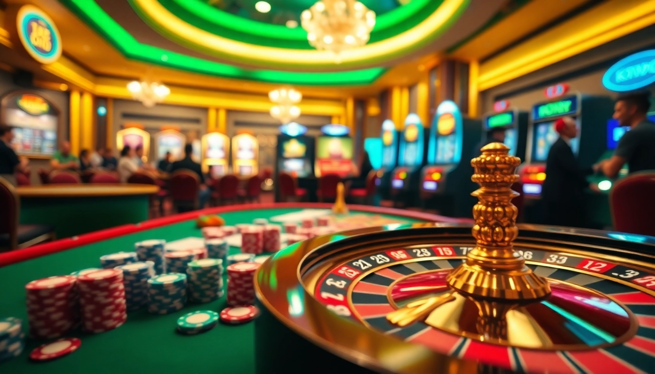 A dynamic casino scene with 98win poker chips and cards highlighting the excitement of gambling.