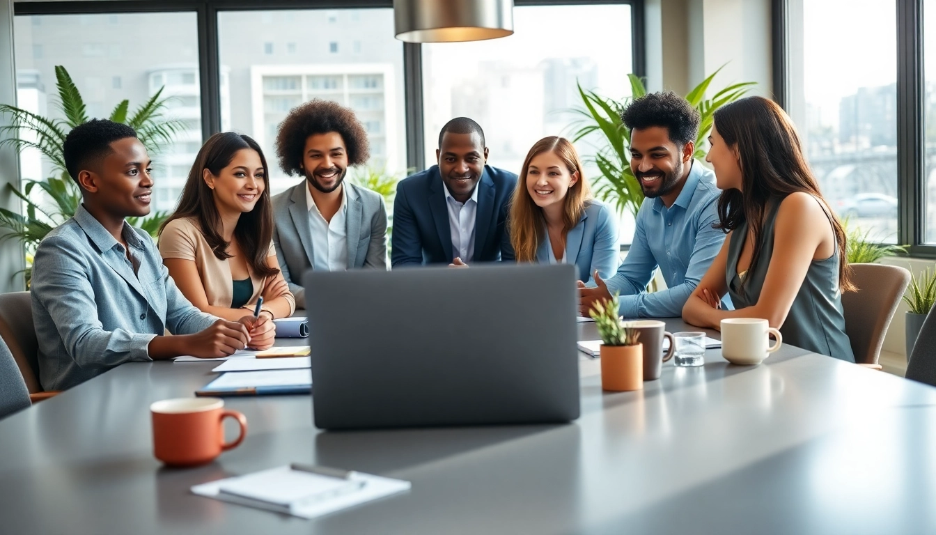 Collaborative scene of Quickplus Business Consultants in a professional office setting.