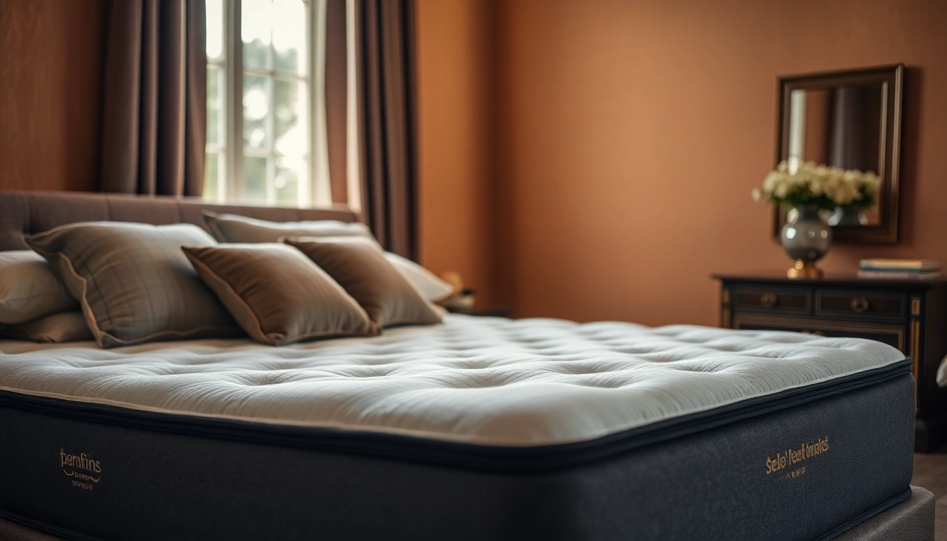 Stearns and Fosters mattress in a serene bedroom setting with warm lighting and cozy decor.