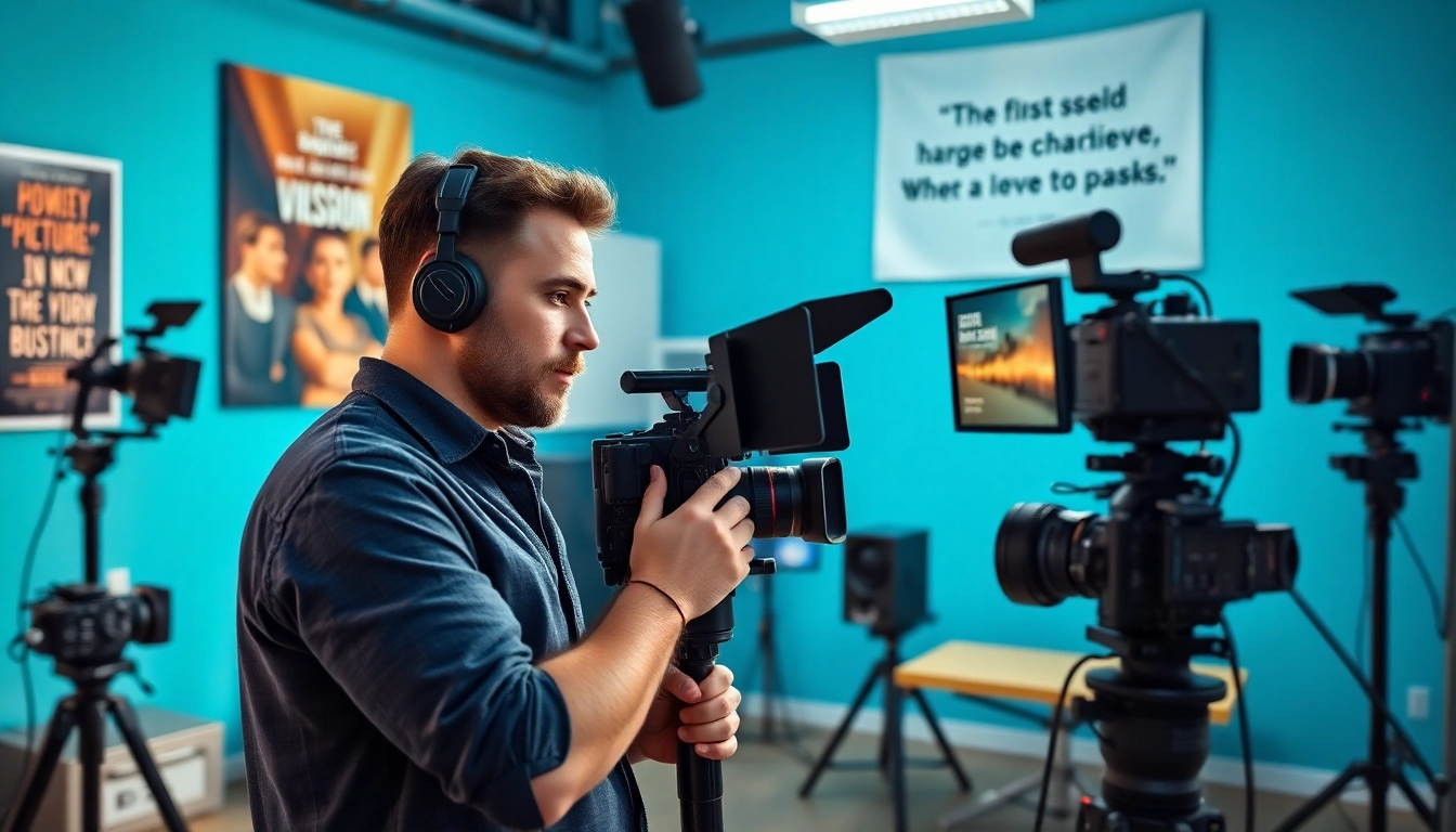 Implement an effective Video content strategy with a professional videographer in a creative studio.