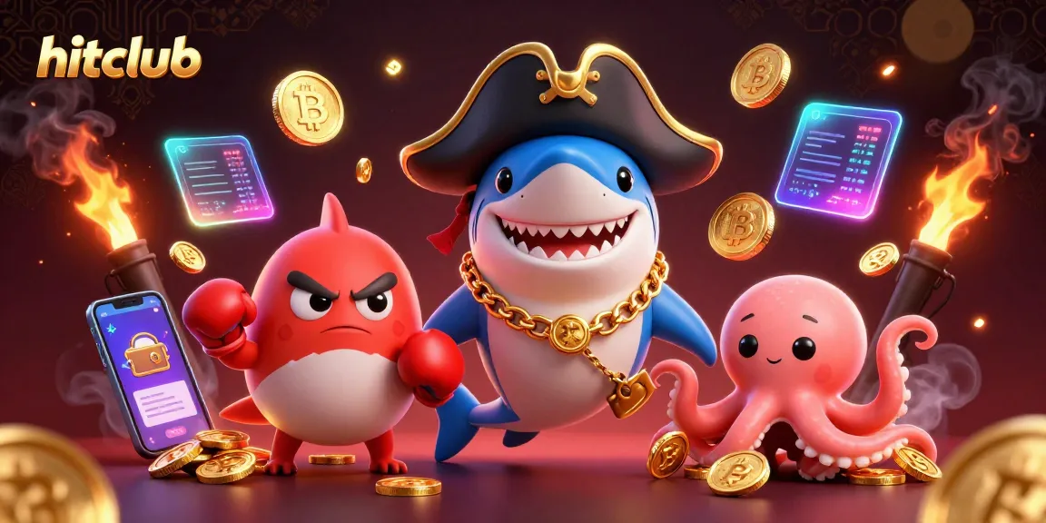 Experience thrilling gaming adventures at hitclub with vibrant characters, crypto coins, and dynamic visuals.