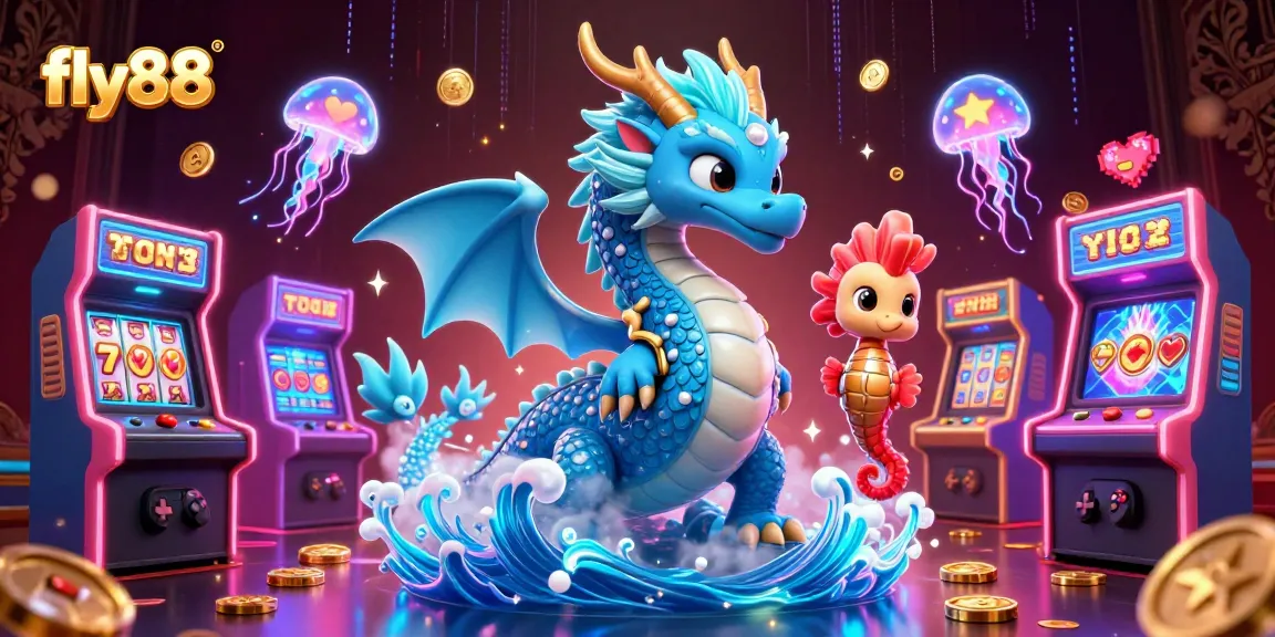 Experience thrilling gameplay at fly88 with vibrant casino games featuring a 3D dragon and playful seahorse.