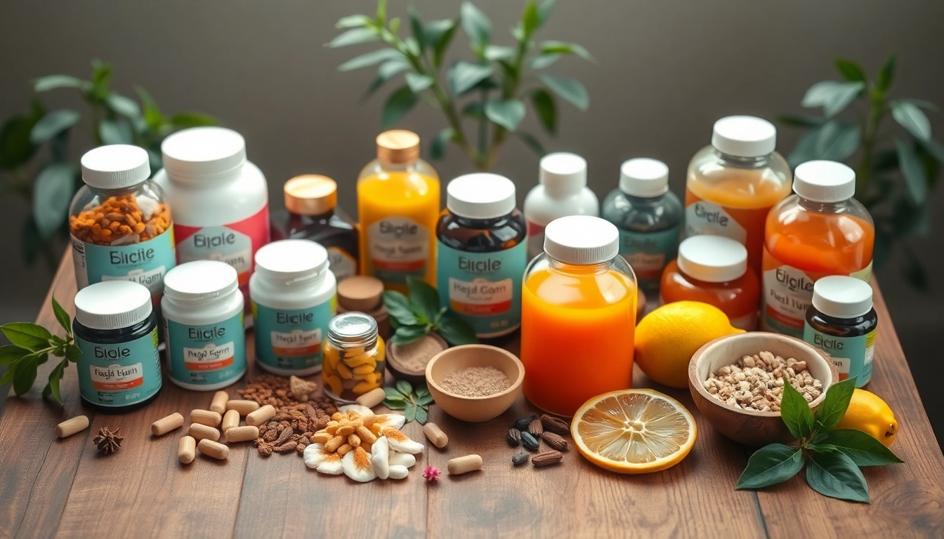 Showcasing health supplements and natural ingredients from https://amc-essentials.com/ in a bright setting.