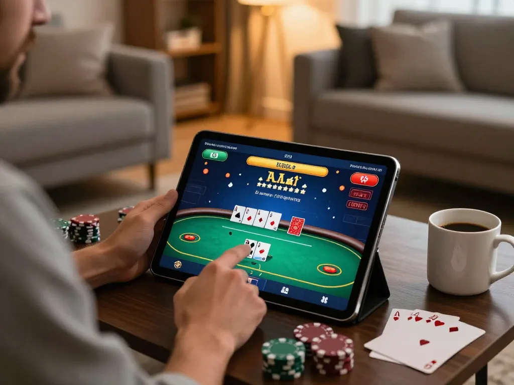 Engaging in strategic online poker gaming at home with lc88 bio.