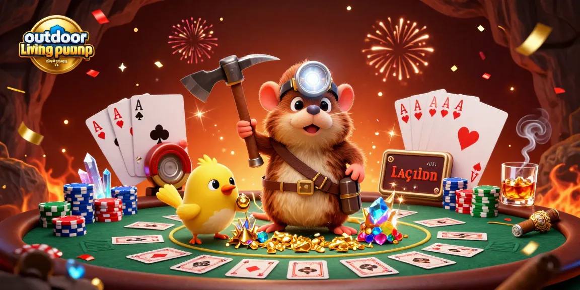 Visualize the outdoor living company short pump va with vibrant poker action and dynamic characters.