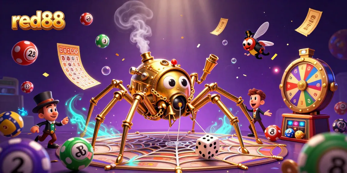 red88 entices gamblers with a vibrant 3D scene of luck and chance in a captivating casino setting